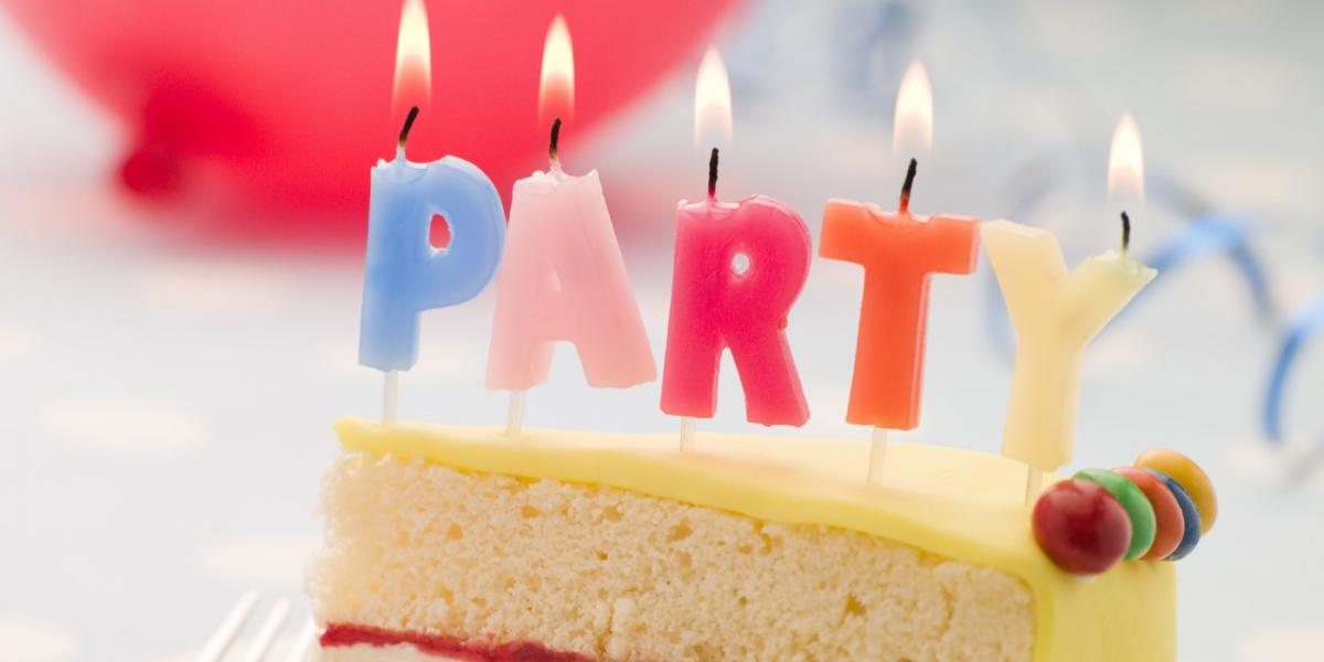 Birthday candles on a cake
