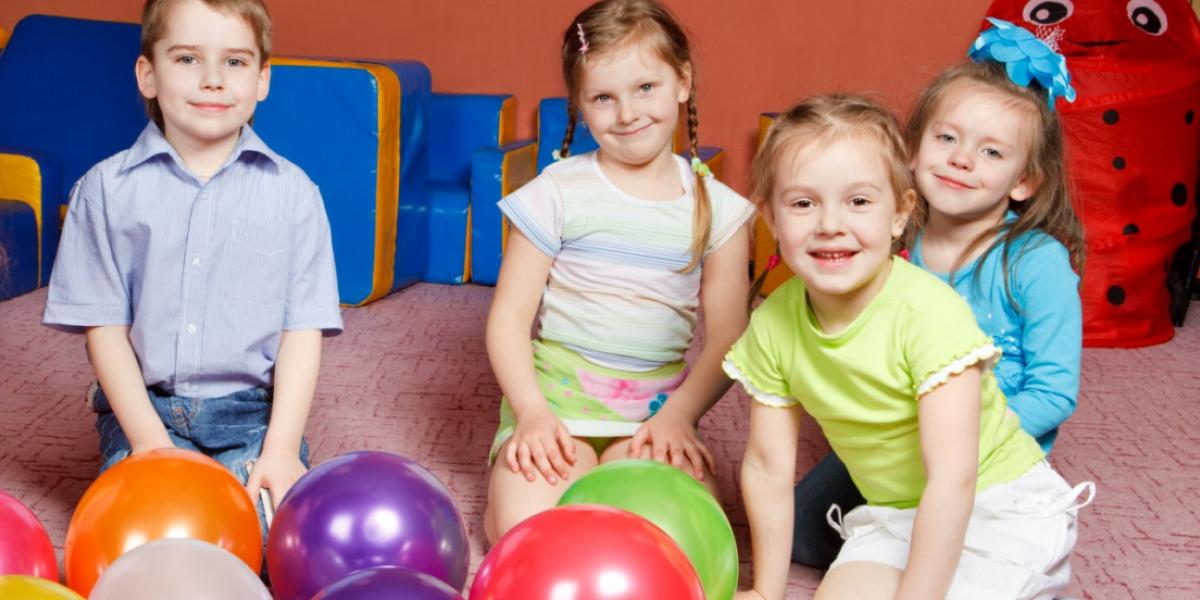 group of children at birthday party