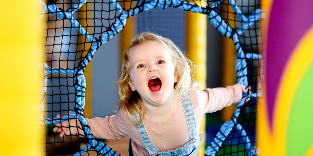 Girl in the soft play at Ards Blair Mayne