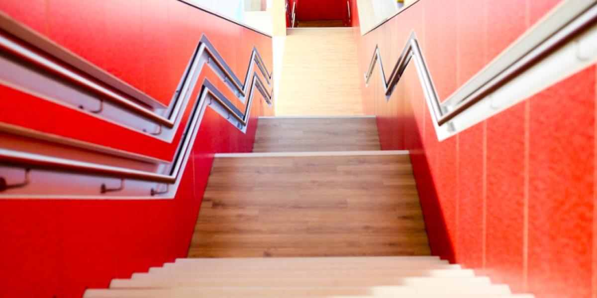 General photo of staircase at Ards Blair Mayne