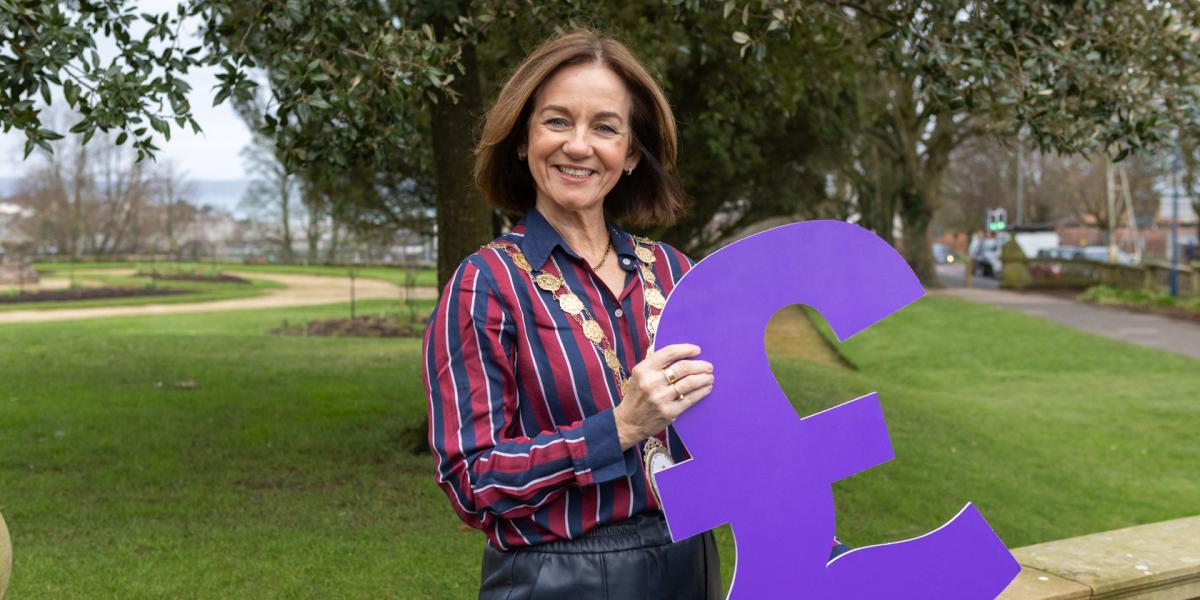 Mayor of Ards and North Down Borough Council promoting Sports Grants