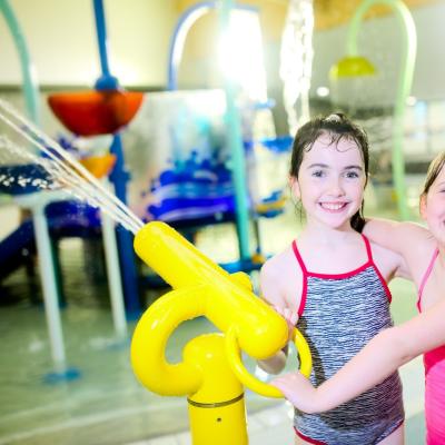 Girls in the Splash Pool at Ards Blair Mayne