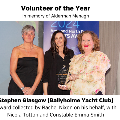 Volunteer of the Year 2024 Award accepted for Stephen Glasgow